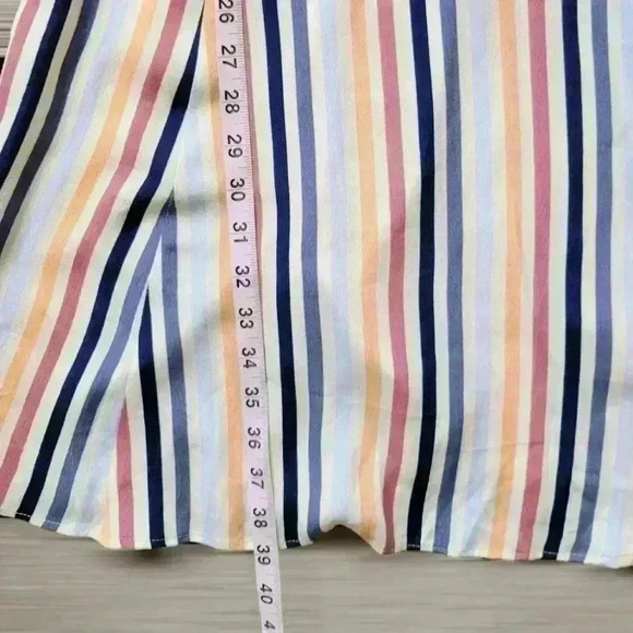 Leith Striped Keyhole Front Tie Midi Dress size xs - Picture 12 of 15